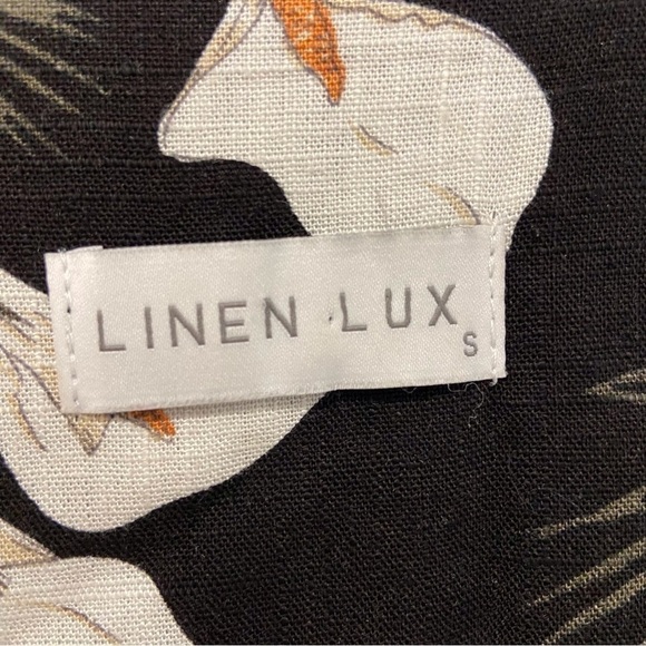 Linen Lux Small Midi Dress Hawaiian floral print - Picture 3 of 8